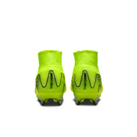 Nike Zoom Mercurial Superfly 10 Elite Crampons Vissés Chaussures de Foot (SG) Néon Jaune Noir Argenté