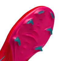 Nike Zoom Mercurial Vapor 16 Pro Gras Voetbalschoenen (FG) Kids Rood Turquoise Roze