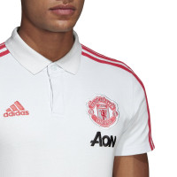 adidas Manchester United Polo 2018-2019 Clear Grey Black Red
