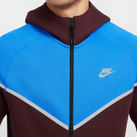 Nike Tech Fleece Sportswear Survêtement Bordeaux Bleu Clair Argenté Noir