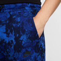 Nike Tech Fleece Sportswear Camo Pantalon de Jogging Bleu Bleu Foncé Noir