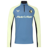 Haut d'entraînement Castore Feyenoord 1/4-Zip 2024-2025 bleu jaune clair