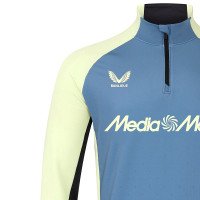 Haut d'entraînement Castore Feyenoord 1/4-Zip 2024-2025 bleu jaune clair
