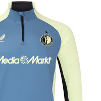 Haut d'entraînement Castore Feyenoord 1/4-Zip 2024-2025 bleu jaune clair