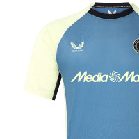 Chemise d'entraînement Castore Feyenoord 2024-2025 bleu jaune clair