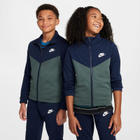 Nike Sportswear Survêtement Full-Zip Enfants Bleu Foncé Vert Blanc