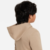 Nike Sportswear Club Fleece Survêtement à Capuche Full-Zip Enfants Marron Clair Blanc