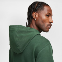 Nike Sportswear Club Fleece Sweat à Capuche Vert Foncé Blanc