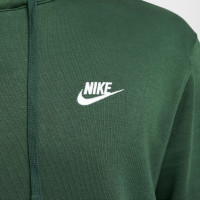 Nike Sportswear Club Fleece Sweat à Capuche Vert Foncé Blanc