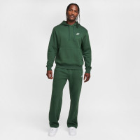 Nike Sportswear Club Fleece Sweat à Capuche Vert Foncé Blanc