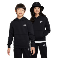 Nike Sportswear Club Fleece Hoodie Kids Zwart Wit