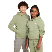 Nike Sportswear Club Fleece Hoodie Kids Lichtgroen Wit