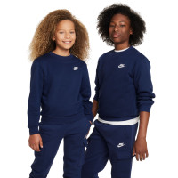 Nike Sportswear Club Fleece Sweat-Shirt Enfants Bleu Foncé Blanc