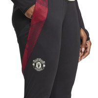adidas Manchester United Trainingspak 1/4-Zip 2024-2025 Dames Wit Zwart Rood