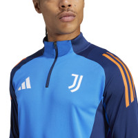 adidas Juventus Haut d'Entraînement 1/4-Zip 2024-2025 Bleu Orange Blanc