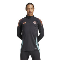 adidas Bayern Munich Haut d'Entraînement 1/4-Zip 2024-2025 Noir Vert Bronze
