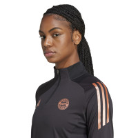 adidas Bayern Munich Haut d'Entraînement 1/4-Zip 2024-2025 Femmes Noir Vert Bronze