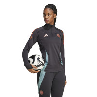 adidas Bayern Munich Haut d'Entraînement 1/4-Zip 2024-2025 Femmes Noir Vert Bronze