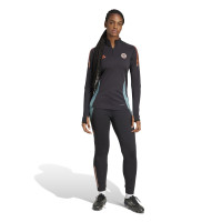 adidas Bayern Munich Haut d'Entraînement 1/4-Zip 2024-2025 Femmes Noir Vert Bronze