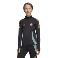 adidas Bayern Munich Haut d'Entraînement 1/4-Zip 2024-2025 Enfants Noir Vert Bronze
