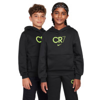 Nike CR7 Club Fleece Hoodie Kids Zwart Neongeel