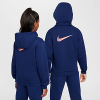 Nike CR7 Club Fleece Survêtement à Capuche Enfants Bleu Foncé Doré
