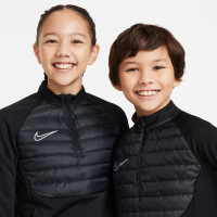 Nike Academy Winter Warrior Survêtement 1/4-Zip Enfants Noir Gris Foncé Argenté