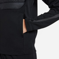 Nike Academy Winter Warrior Survêtement 1/4-Zip Enfants Noir Gris Foncé Argenté
