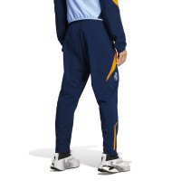 adidas Real Madrid Présentation Survêtement Full-Zip 2024-2025 Bleu Foncé Orange Bleu Clair