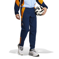 adidas Real Madrid Présentation Survêtement Full-Zip 2024-2025 Bleu Foncé Orange Bleu Clair