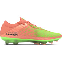 Under Armour Magnetico Elite 4.0 Gazon Naturel Chaussures de Foot (FG) Orange Vert