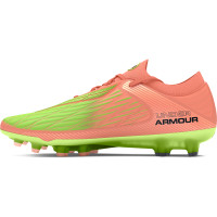 Under Armour Magnetico Elite 4.0 Gazon Naturel Chaussures de Foot (FG) Orange Vert