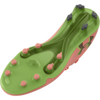 Under Armour Magnetico Elite 4.0 Gazon Naturel Chaussures de Foot (FG) Orange Vert