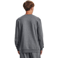 Under Armour Icon Fleece Crew Sweater Grijs Wit