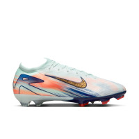 Nike Zoom Mercurial Vapor 16 Elite MDS Gazon Naturel Chaussures de Foot (FG) Vert Menthe Bleu Rose Doré
