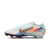 Nike Zoom Mercurial Vapor 16 Elite MDS Gazon Naturel Chaussures de Foot (FG) Vert Menthe Bleu Rose Doré