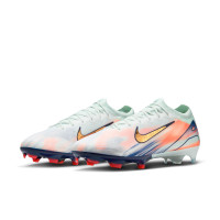 Nike Zoom Mercurial Vapor 16 Elite MDS Gazon Naturel Chaussures de Foot (FG) Vert Menthe Bleu Rose Doré