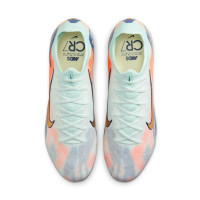 Nike Zoom Mercurial Vapor 16 Elite MDS Gazon Naturel Chaussures de Foot (FG) Vert Menthe Bleu Rose Doré