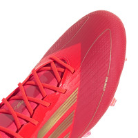 adidas F50 Elite Gazon Naturel Chaussures de Foot (FG) Rouge Doré