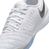Nike Lunargato II Zaalvoetbalschoenen (IN) Wit Zilver