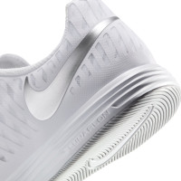 Nike Lunargato II Chaussures de Foot en Salle (IN) Blanc Argenté