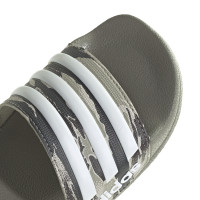 adidas Adilette Shower Claquettes Enfants Vert Camo Blanc