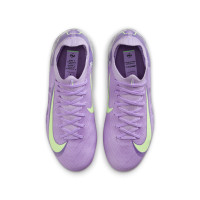 Nike Zoom Mercurial Vapor 16 Pro Gazon Naturel Chaussures de Foot (FG) Enfants Violet Clair Jaune Clair