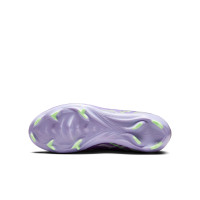 Nike Zoom Mercurial Vapor 16 Pro Gazon Naturel Chaussures de Foot (FG) Enfants Violet Clair Jaune Clair