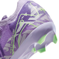 Nike Zoom Mercurial Vapor 16 Pro Gazon Naturel Chaussures de Foot (FG) Enfants Violet Clair Jaune Clair