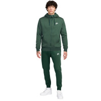 Nike Sportswear Club Fleece Survêtement Full-Zip Vert Foncé Blanc