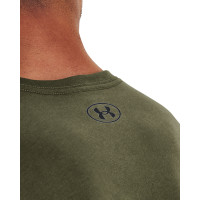 T-shirt Under Armour avec logo sur la poitrine gauche, vert olive et noir