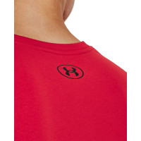 Under Armour Sportstyle Left Chest Logo T-Shirt Rood Zwart