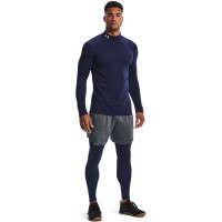 Under Armour ColdGear Fitted Ondershirt Lange Mouwen Donkerblauw Wit