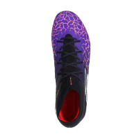Skechers SKX_1.5 Elite High Gazon Naturel Chaussures de Foot (FG) Mauve Noir Orange Argenté